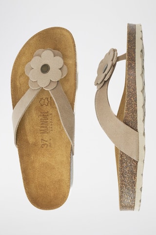 Nubuck Slippers Lene - Taupe