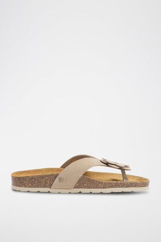 Nubuck Slippers Lene - Taupe