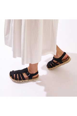 Nubuck Sandalen Helena - Zwart