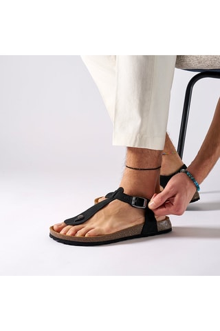 Nubuck Sandalen Leon - Zwart
