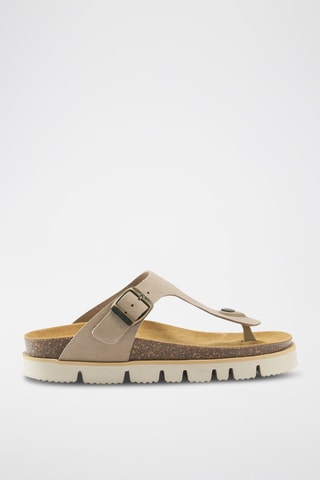 Nubuck Slippers Blanca - Taupe