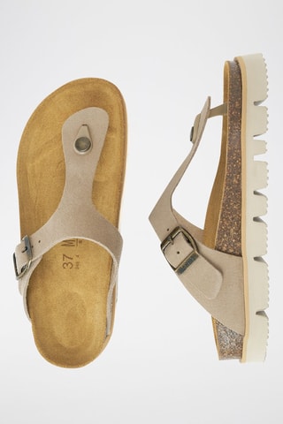 Nubuck Slippers Blanca - Taupe