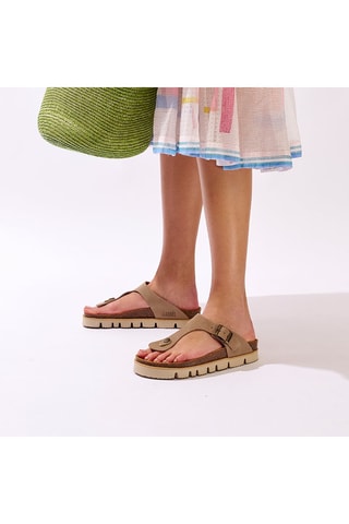 Nubuck Slippers Blanca - Taupe