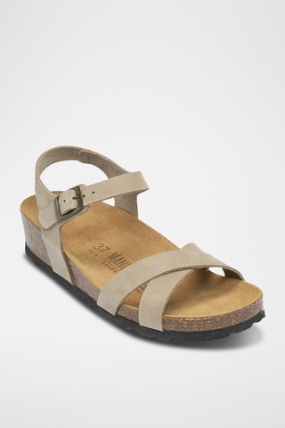 Nubuck Sandalen Sara - Taupe