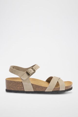 Nubuck Sandalen Sara - Taupe