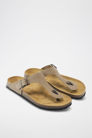 Nubuck Slippers David - Taupe