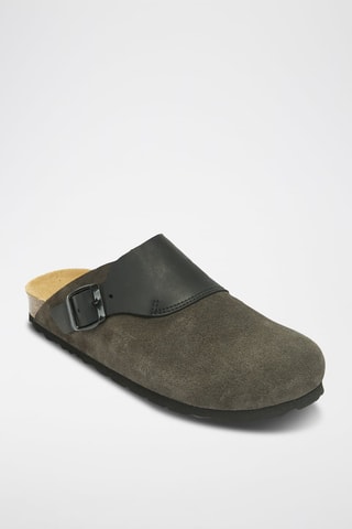 Leren Clogs Dia - Grijs