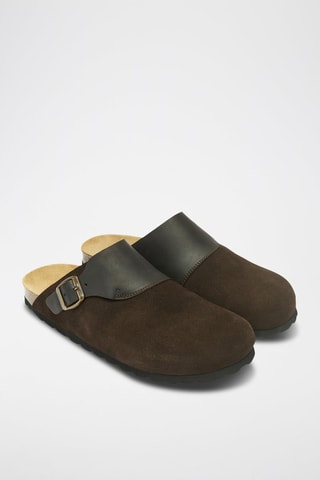 Leren Clogs Dia - Bruin