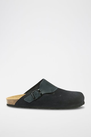 Leren Clogs Dia - Marineblauw