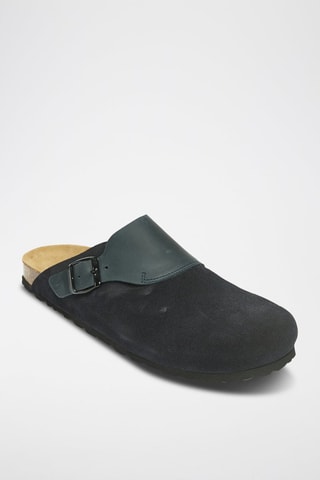 Leren Clogs Dia - Marineblauw