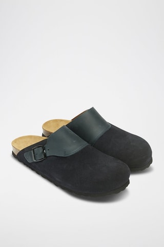 Leren Clogs Dia - Marineblauw