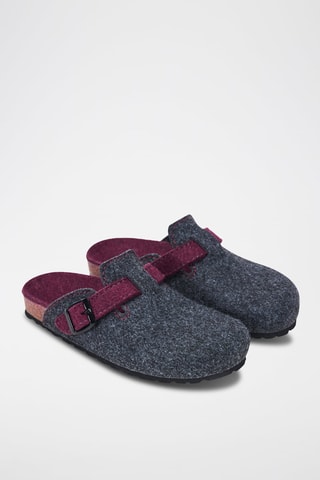 Clogs Noe Donkergrijs en Wijnrood