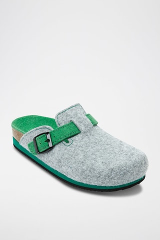 Clogs Noe Lichtgrijs en Smaragdgroen