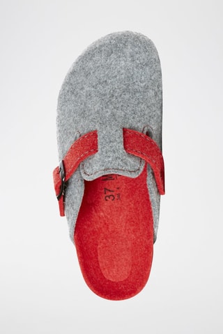 Clogs Noe Lichtgrijs en Rood