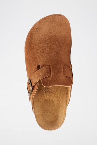 Leren Platform Clogs Noe - Lichtbruin