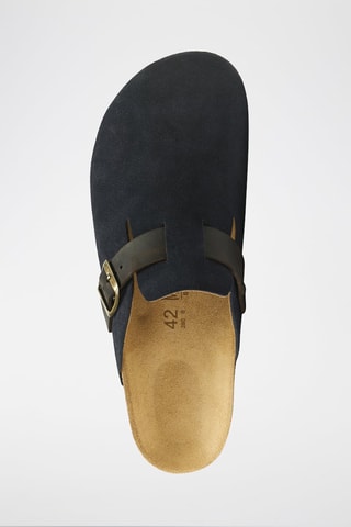 Leren Clogs Noe - Marineblauw