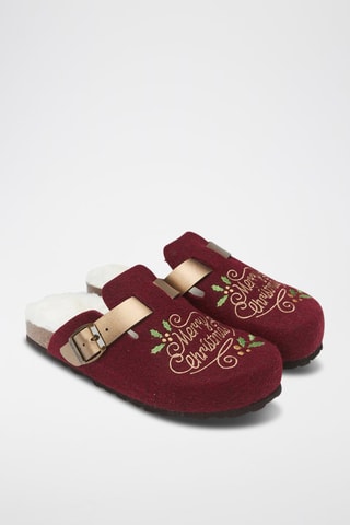 Clogs Noe Kerstrood en Goudkleurig