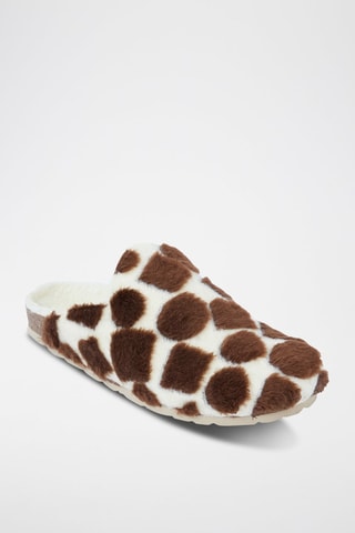 Pantoffels Angel Bruin en Wit