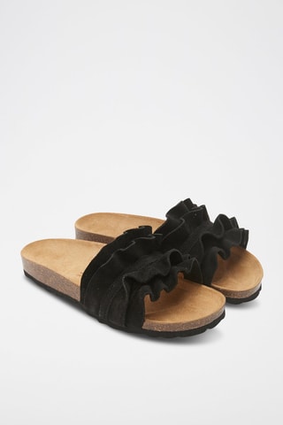 Nubuck Muiltjes Sofia - Zwart