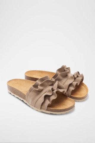 Nubuck Muiltjes Sofia - Taupe