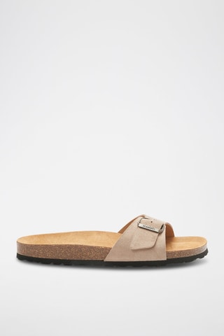 Leren Muiltjes Agata - Taupe