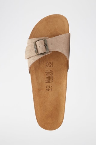 Leren Muiltjes Agata - Taupe