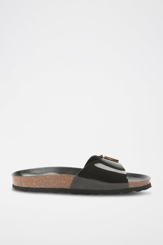 Gelakte Muiltjes Agata - Zwart