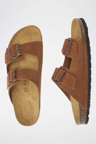 Mules en nubuck Alberto - Marron