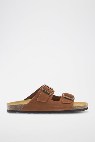 Mules en nubuck Alberto - Marron