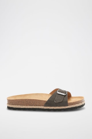 Leren Muiltjes Agata - Donkergrijs