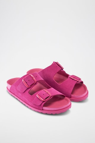 Nubuck Muiltjes Ana - Fuchsia