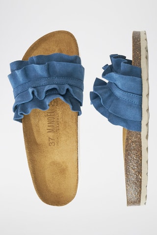 Nubuck Muiltjes Sofia - Blauw