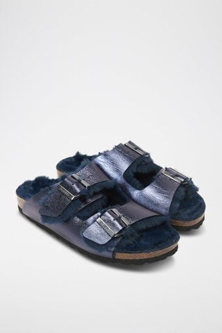 Leren Muiltjes Alberto - Marineblauw