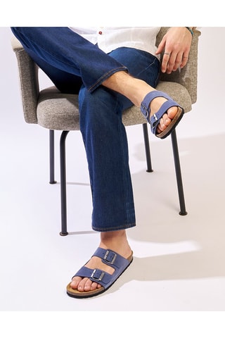 Nubuck Muiltjes Alberto - Blauw