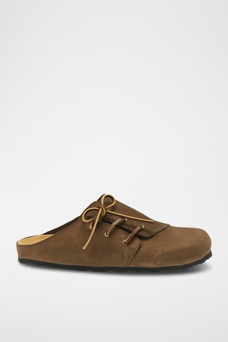 Sabots en nubuck Ester - Marron foncé