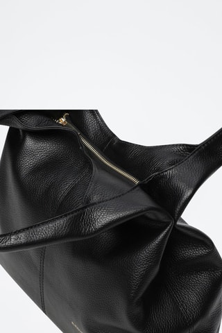 Leren Shopper Tikki - Zwart