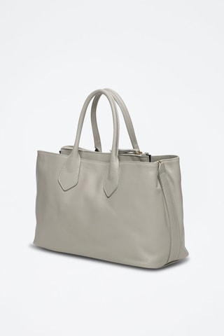 Leren Shopper Miliau - Lichtgrijs