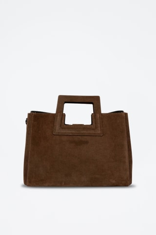 Nubuck Handtas en Clutch Jane  - Camel
