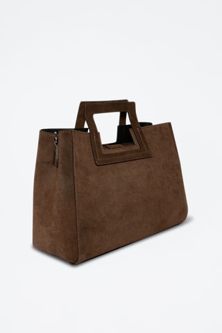 Nubuck Handtas en Clutch Jane  - Camel