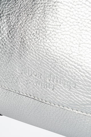 Leren Shopper Mini Malta  - Zilverkleurig