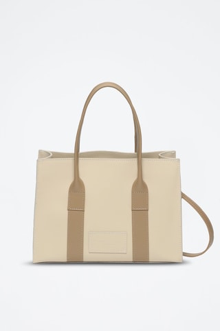 Leren Handtas Bahamans - - Beige