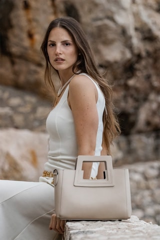 Leren Handtas Jini - Beige