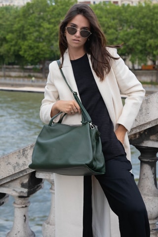 Leren Shopper Emerald - Groen