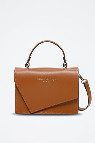 Leren Schoudertas Diamant - Camel