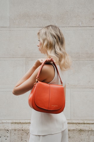 Leren Trendy Handtas Lirio - - Oranje