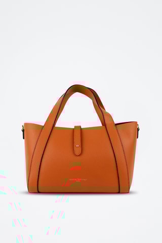 Leren Handtas en Clutch Picea - Oranje