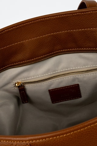 Leren Shopper Rise - Camel