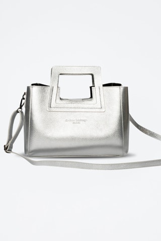 Leren Handtas Jini - Zilverkleurig