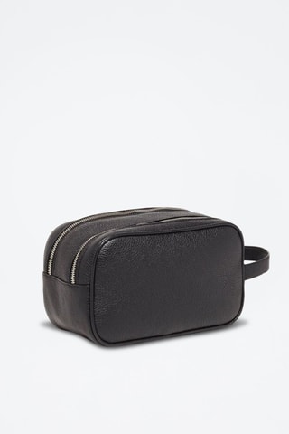 Leren Toilettas Trou - Zwart