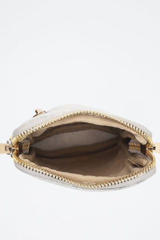 Leren Schoudertas Laila - Zilverkleurig